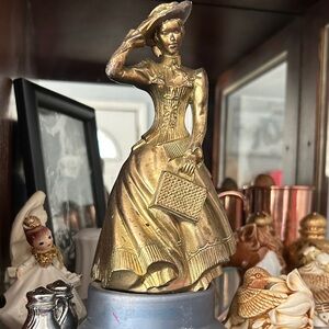Elegant Gold Lady Figurine